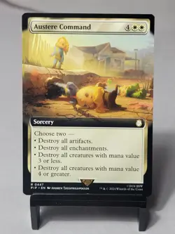 MTG - Universes Beyond: Fallout - Austere Command - Extended Art - Image 1