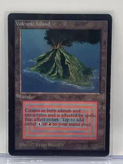 RARE MAGIC THE GATHERING VOLCANIC ISLAND BETA MTG STORED CAREFULLY SINCE 1993 - Image 1