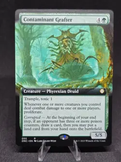MTG: Contaminant Grafter 055 (Extended Art) Commander: Phyrexia Rare NM - Image 1
