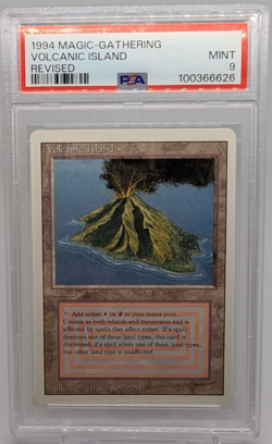 PSA 9 Volcanic Island Dual Land - Revised - Magic the Gathering Trading Card MTG - Image 1