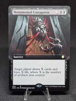 MTG: Monumental Corruption 034 (Extended Art) Commander: Phyrexia Rare NM - Image 1