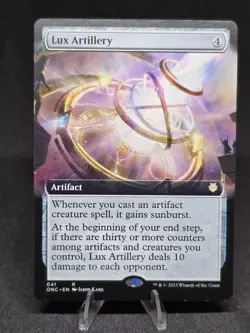 MTG: Lux Artillery 041 (Extended Art) Commander: Phyrexia Rare NM - Image 1