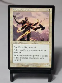 MTG - Commander: The Brothers' War - Bronze Guardian - Retro Border - Image 1