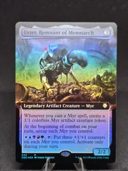 MTG: Urtet, Remnant of Memnarch Extended Art Commander: Phyrexia Rare Holo NM - Image 1