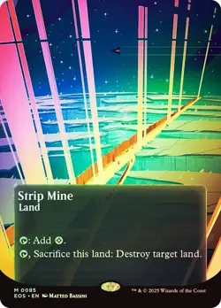 MTG - Strip Mine - Borderless - Foil - Edge of Eternities - Magic the Gathering - Image 1