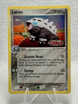 Lairon 32/108 - EX Power Keepers - Uncommon Holo Stamped Pokemon Card, 2007 NM - Image 1