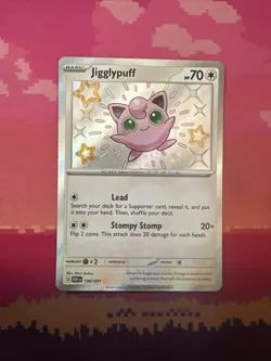Pokemon Card Jigglypuff 198/091 Shiny Paldean Fates Near Mint - Image 1
