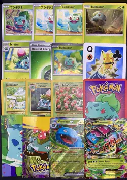 16x Pokemon Cards Venusaur Ivysaur Bulbasaur Lot - Holo EX Vintage Promo TCG - Image 1