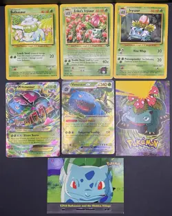 16x Pokemon Cards Venusaur Ivysaur Bulbasaur Lot - Holo EX Vintage Promo TCG - Image 4