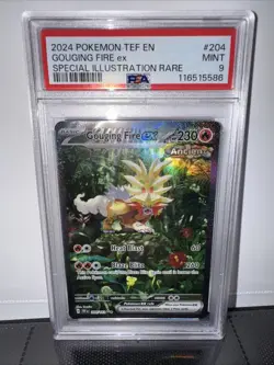 Pokemon Gouging Fire ex 204/162 Special Illustration Rare Holo PSA 9 Mint - Image 1