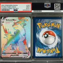PSA 9 MINT 2021 Pokemon Fusion Strike BOLTUND VMAX 267/264 (OC) ERROR - Image 1