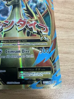M Charizard EX (Full Art) 101/108 Evolutions Holo Mega Pokemon - Image 3