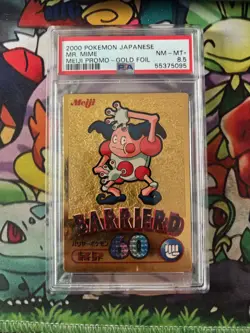 Mr. Mime Japanese Pokemon 2000 Meiji Gold Foil Promo PSA 8.5 US Seller - Image 1