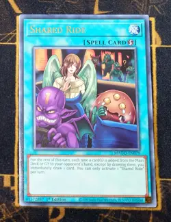 YUGIOH Shared Ride (MAGO-EN079) Gold Letter Rare 1st Edition Near Mint - Image 1