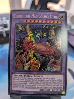 YuGiOh! Eldlich The Mad Golden Lord BLVO-EN040 Secret Rare 1st Ed - Image 1