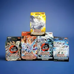 (5) Yugioh Structure Decks Blue Eyes White Dragon/Destiny Albaz/Cyber Strike - Image 1