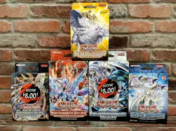 (5) Yugioh Structure Decks Blue Eyes White Dragon/Destiny Albaz/Cyber Strike - Image 2