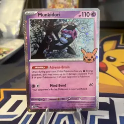 Pokemon TCG Munkidori Cosmos Holo Card Halloween Trick or Trade 095/167 Rare - Image 1