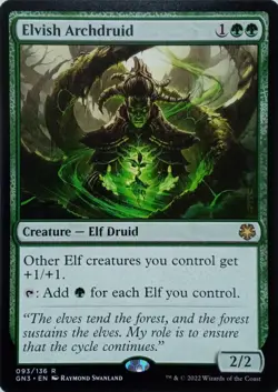 093/136 ELVISH ARCHDRUID RARE GAME NIGHT: FREE-FOR-ALL MTG CARD - Image 1