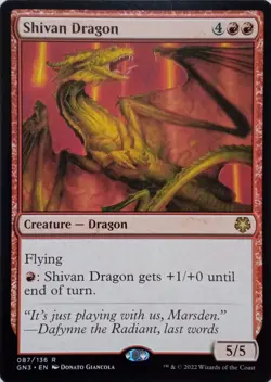 087/136 SHIVAN DRAGON RARE GAME NIGHT: FREE-FOR-ALL MTG CARD - Image 1