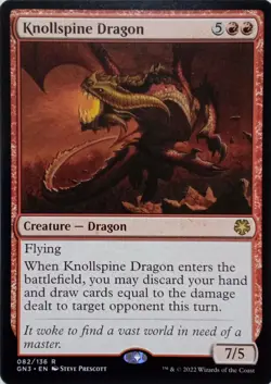 082/136 KNOLLSPINE DRAGON RARE GAME NIGHT: FREE-FOR-ALL MTG CARD - Image 1
