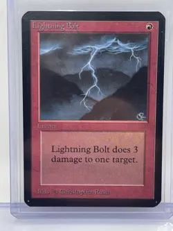 RARE MAGIC THE GATHERING LIGHTNING BOLT ALPHA CARD STORED CAREFULLY SINCE 1993 - Image 1