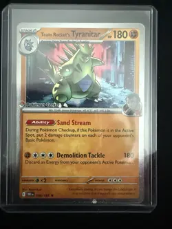 Pokemon Center Stamped Team Rockets Tyranitar Promo Card 096/182 - Image 4