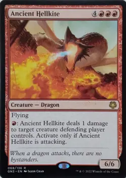 068/136 ANCIENT HELLKITE RARE GAME NIGHT: FREE-FOR-ALL MTG CARD - Image 1