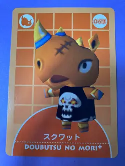 Animal Crossing Doubutsu no Mori+ Spike Rhino Villager Card 2002 063 Japanese - Image 3