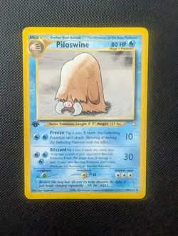 Pokemon TCG Piloswine Neo Genesis 1st Edition Uncommon Card 44/111 - Image 1