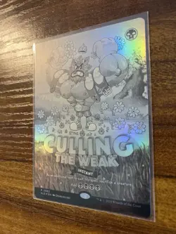 MTG✨CULLING THE WEAK Full Art BLACK & WHITE 🌈 FOIL✨SLD Twisted Toons MINT BONUS - Image 4