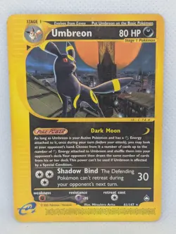 Umbreon 041/147 Aquapolis Non-Holo Ultra Rare Pokemon TCG Nintendo Eevee LP - Image 1