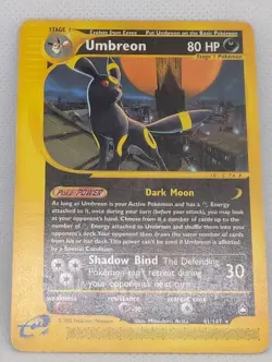 Umbreon 041/147 Aquapolis Non-Holo Ultra Rare Pokemon TCG Nintendo Eevee LP - Image 3