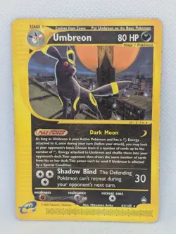 Umbreon 041/147 Aquapolis Non-Holo Ultra Rare Pokemon TCG Nintendo Eevee LP - Image 1