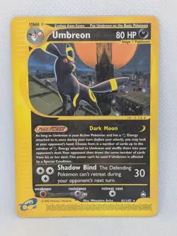 Umbreon 041/147 Aquapolis Non-Holo Ultra Rare Pokemon TCG Nintendo Eevee LP - Image 1