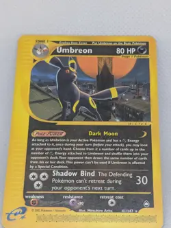 Umbreon 041/147 Aquapolis Non-Holo Ultra Rare Pokemon TCG Nintendo Eevee LP - Image 3