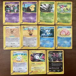 Lotto 11 Carte Set Aquapolis E-Series Pokemon Magnemite Dodrio Drowzee Togepi - Image 1