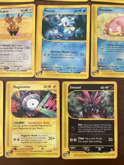 Lotto 11 Carte Set Aquapolis E-Series Pokemon Magnemite Dodrio Drowzee Togepi - Image 5