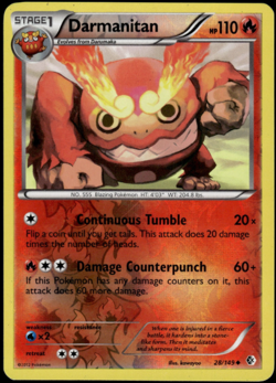 Pokemon - Darmanitan Reverse Hol - Reverse Holo - Boundaries Crossed - NM/M - Image 1
