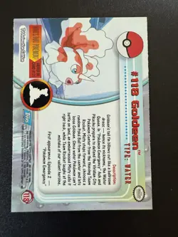 Topps 2000 Pokemon TV Animation Edition Series 3 Goldeen #118 Blue Label - Image 2