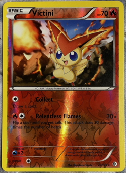 Pokemon - Victini - 23/149 - Rare Reverse Holo - Boundaries Crossed - NM/M - Image 1