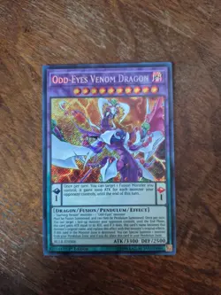 Yugioh - Odd-Eyes Venom Dragon BLLR-EN006 NM 1st ed Secret Rare - Image 1