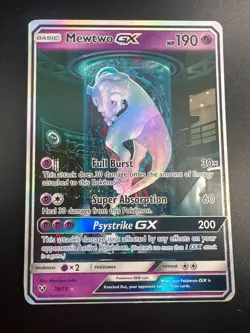 Mewtwo GX - 78/73 - Pokemon Shining Legends Sun & Moon Secret Rare Card NM - Image 1