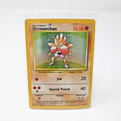 Hitmonchan Base Set 7/102 Holo Unlimited Holo Rare Pokemon TCG Card HP Damage - Image 1
