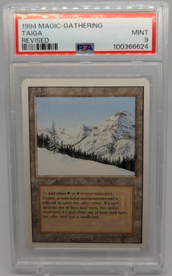 🔥1994 - Magic the Gathering (MTG) - Taiga - Revised - Land PSA 9🔥 - Image 1