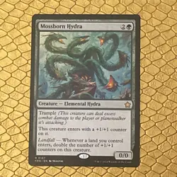 Mossborn Hydra +1 counters Landfall synergy MTG Hardened Scales sold separately - Image 1