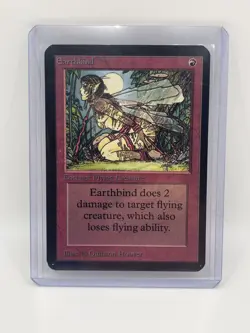 MAGIC THE GATHERING EARTHBIND ALPHA CARD STORED CAREFULLY SINCE 1993 MTG - Image 1
