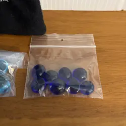 VTG 90s Magic The Gathering 27+ Life Counters Felt MTG Bag & Glass Beads - Image 3