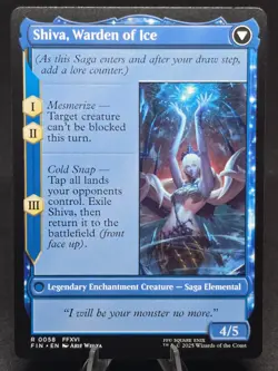 MTG Jill, Shiva's Dominant Shiva, Warden of Ice 0058 Final Fantasy Rare NM - Image 2