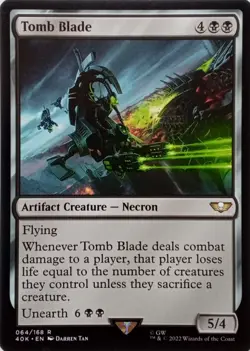 064/168 TOMB BLADE RARE WARHAMMER 40,000 COMMANDER MTG CARD - Image 1